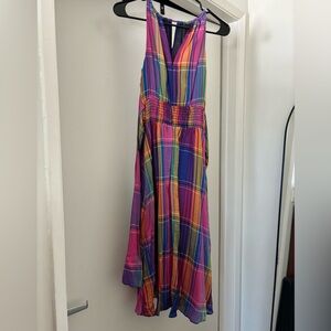 Ann Taylor Plaid Halter Dress 0P
